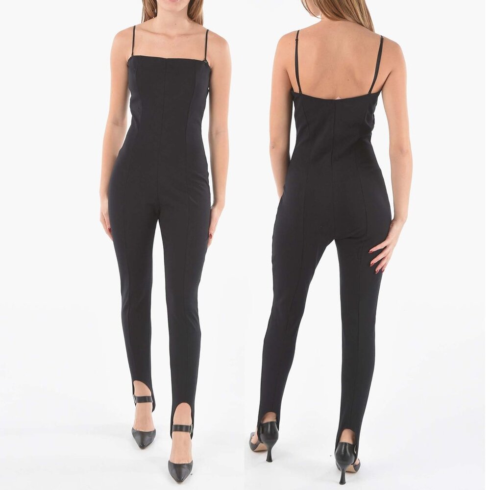 NEW size L Wolford x AMINA MUADDI Strapless Bodycon Stirrup Jumpsuit